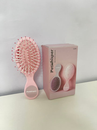 【PetWhisper Mini Cushion Hairbrush】—— Gentle & Portable Hair Grooming Tool