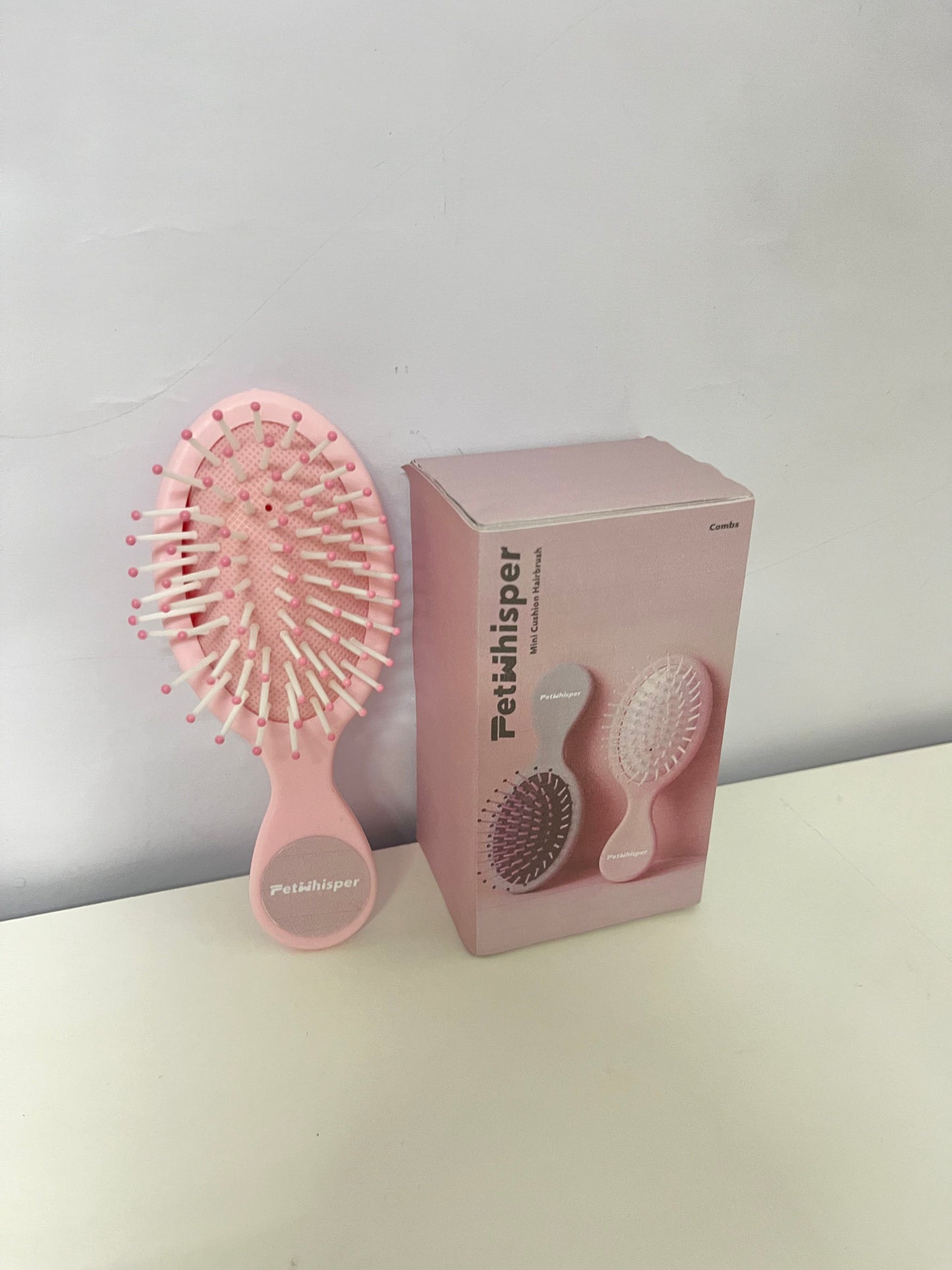 【PetWhisper Mini Cushion Hairbrush】—— Gentle & Portable Hair Grooming Tool
