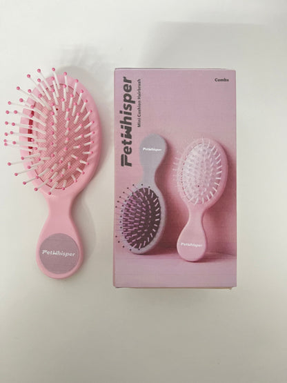 【PetWhisper Mini Cushion Hairbrush】—— Gentle & Portable Hair Grooming Tool