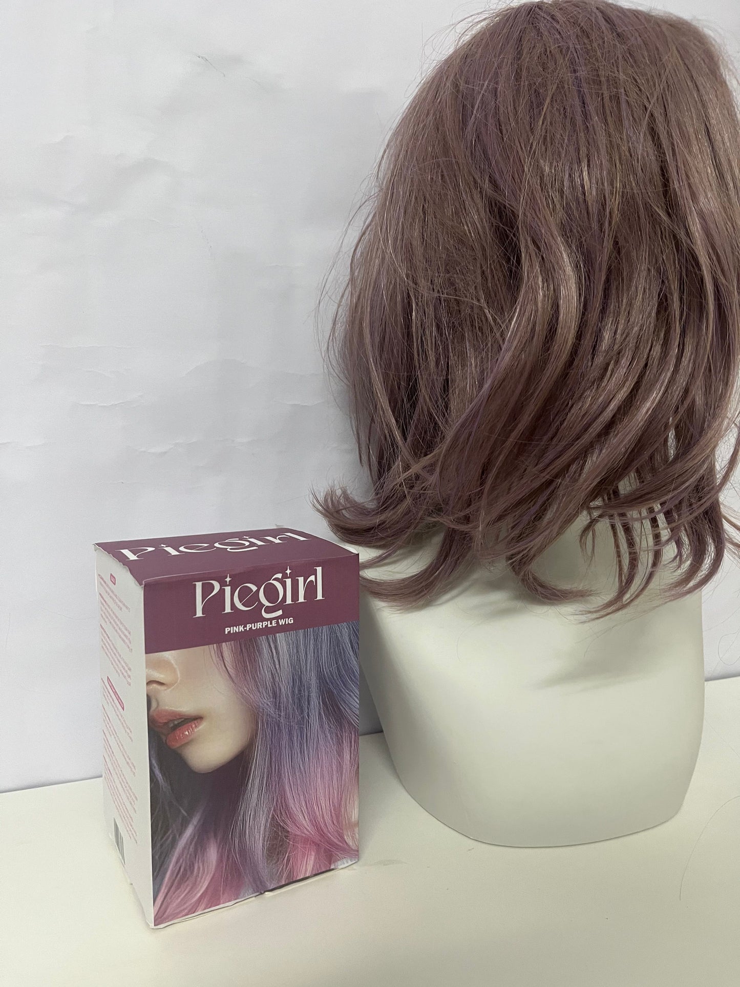 【Piegirl Wigs】——Piegirl Misty Brown-Gray Shoulder-Length Wig - Effortless Natural Volume & Style