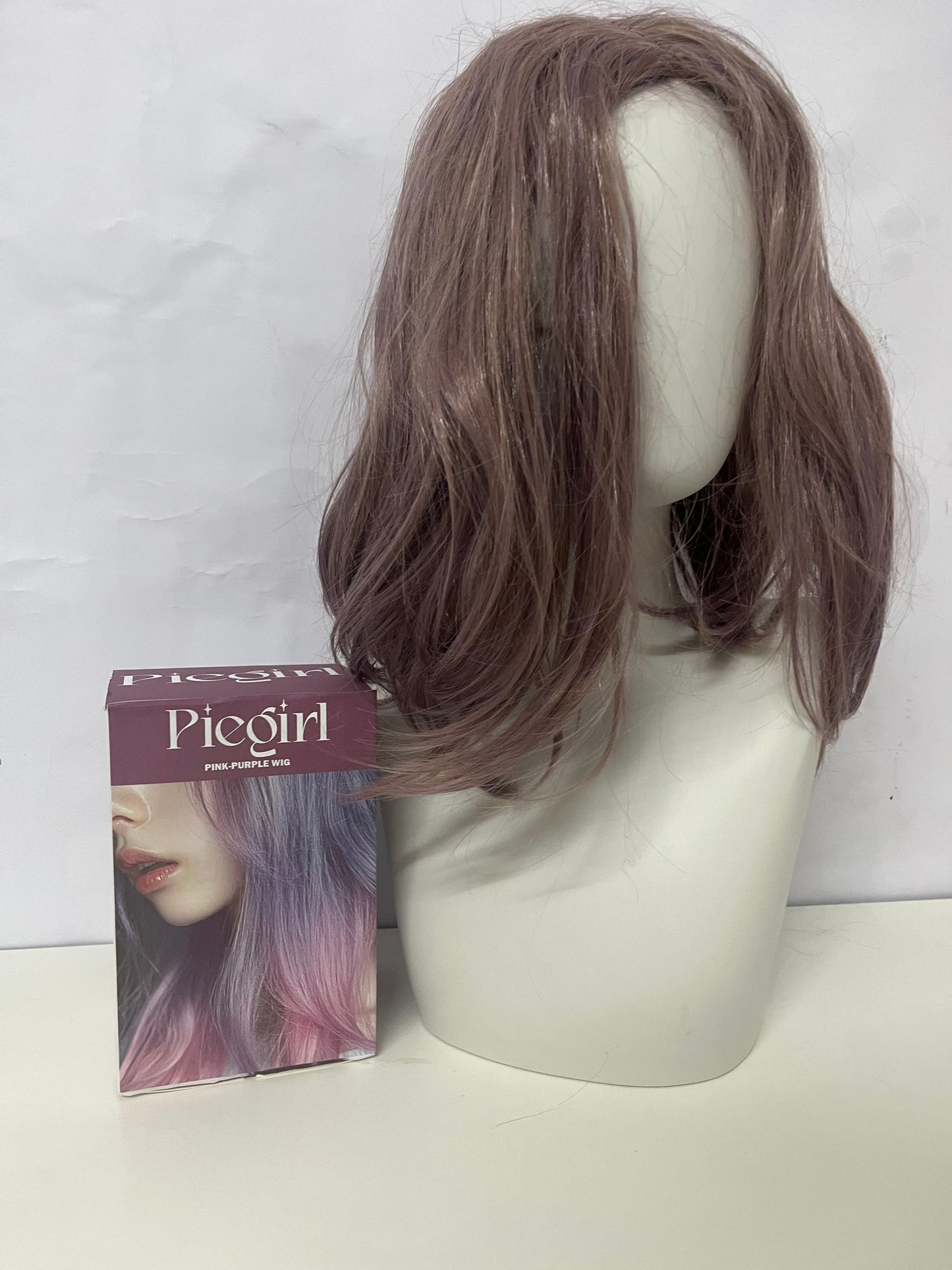【Piegirl Wigs】——Piegirl Misty Brown-Gray Shoulder-Length Wig - Effortless Natural Volume & Style