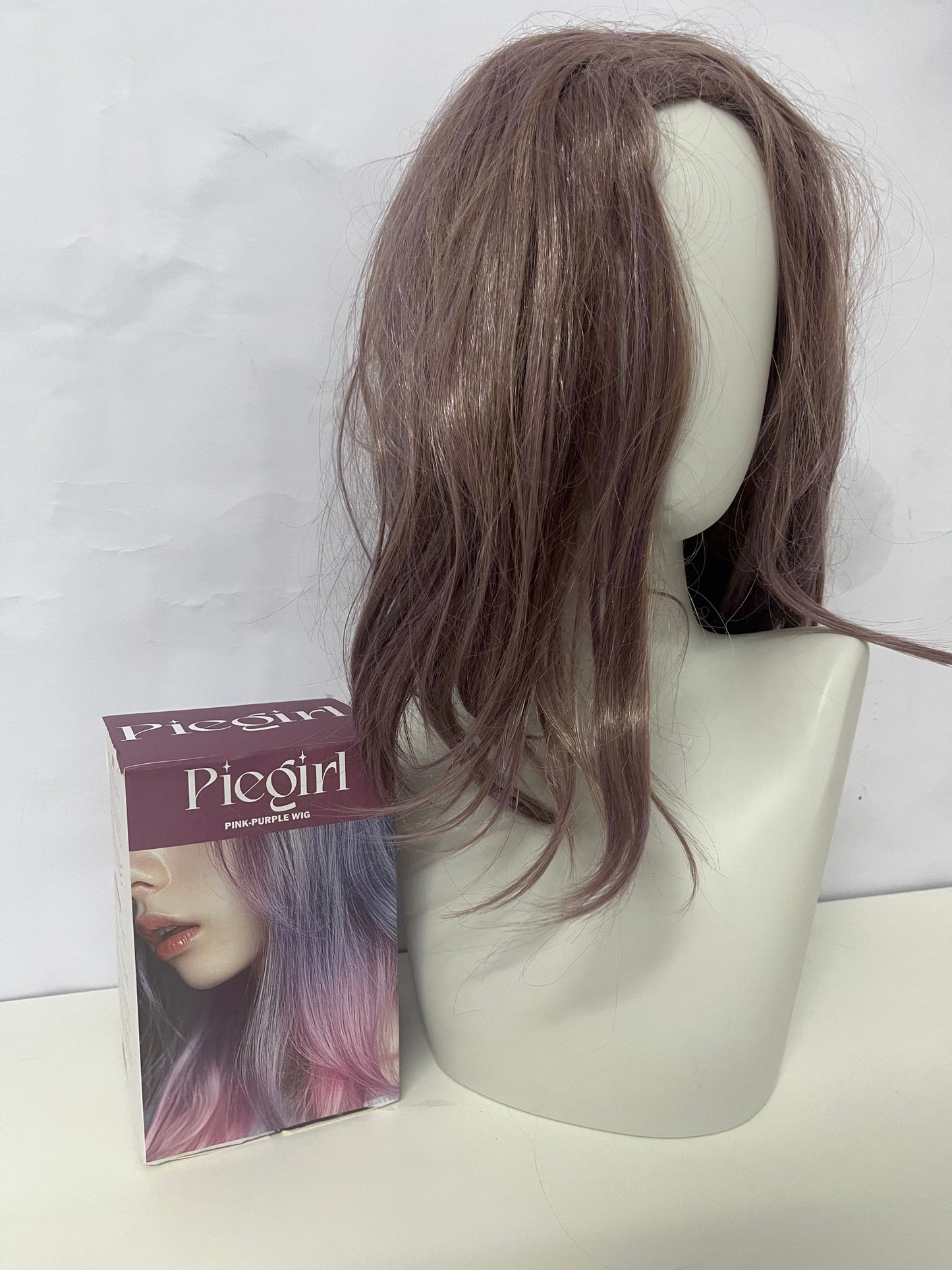 【Piegirl Wigs】——Piegirl Misty Brown-Gray Shoulder-Length Wig - Effortless Natural Volume & Style