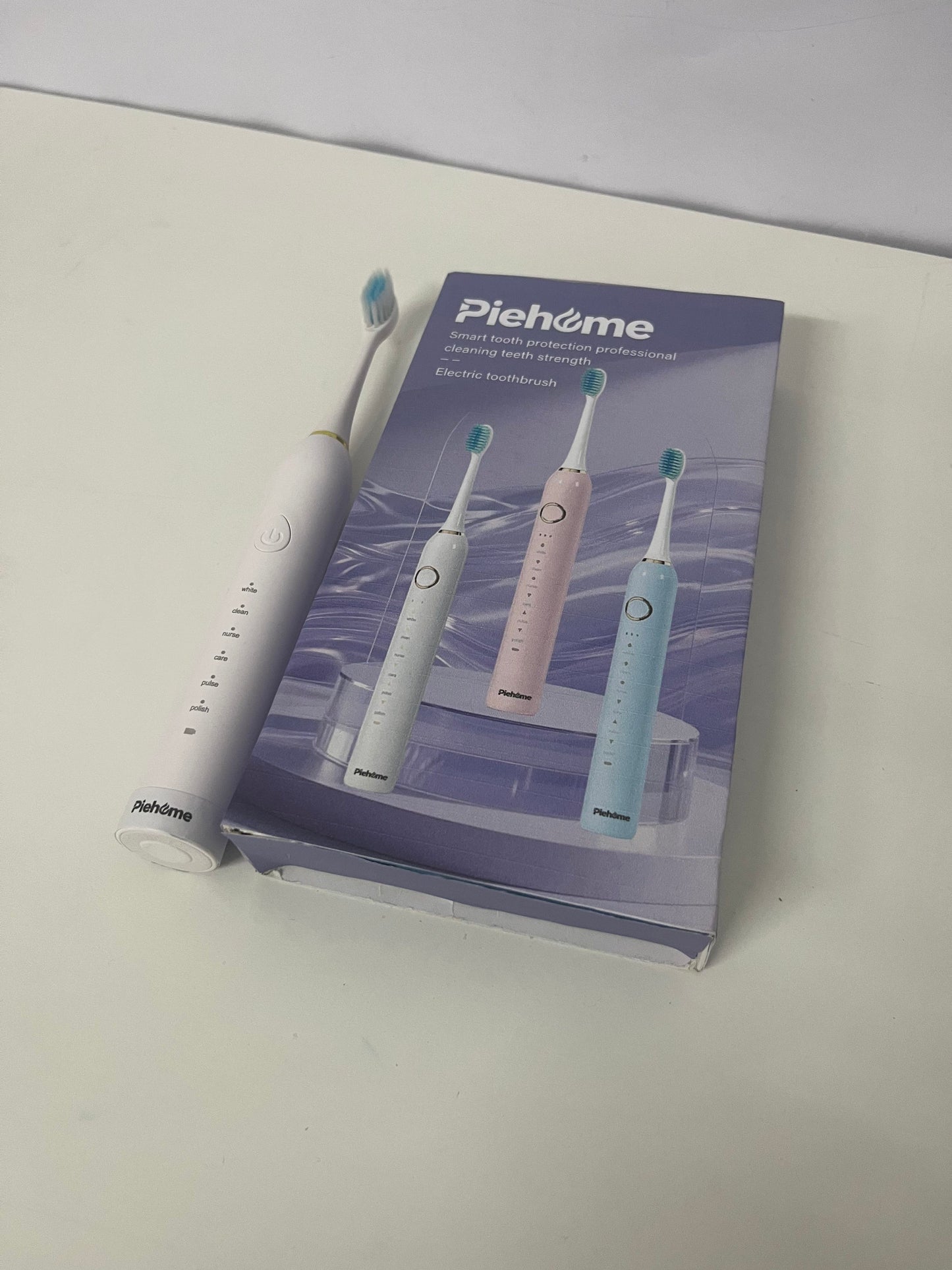 【Piehome Electrical toothbrushes】——Piehome Sonic Electric Toothbrush - 6 Cleaning Modes, Gum Care & Teeth Whitening, Waterproof Rechargeable Toothbrush for Adults & Couples