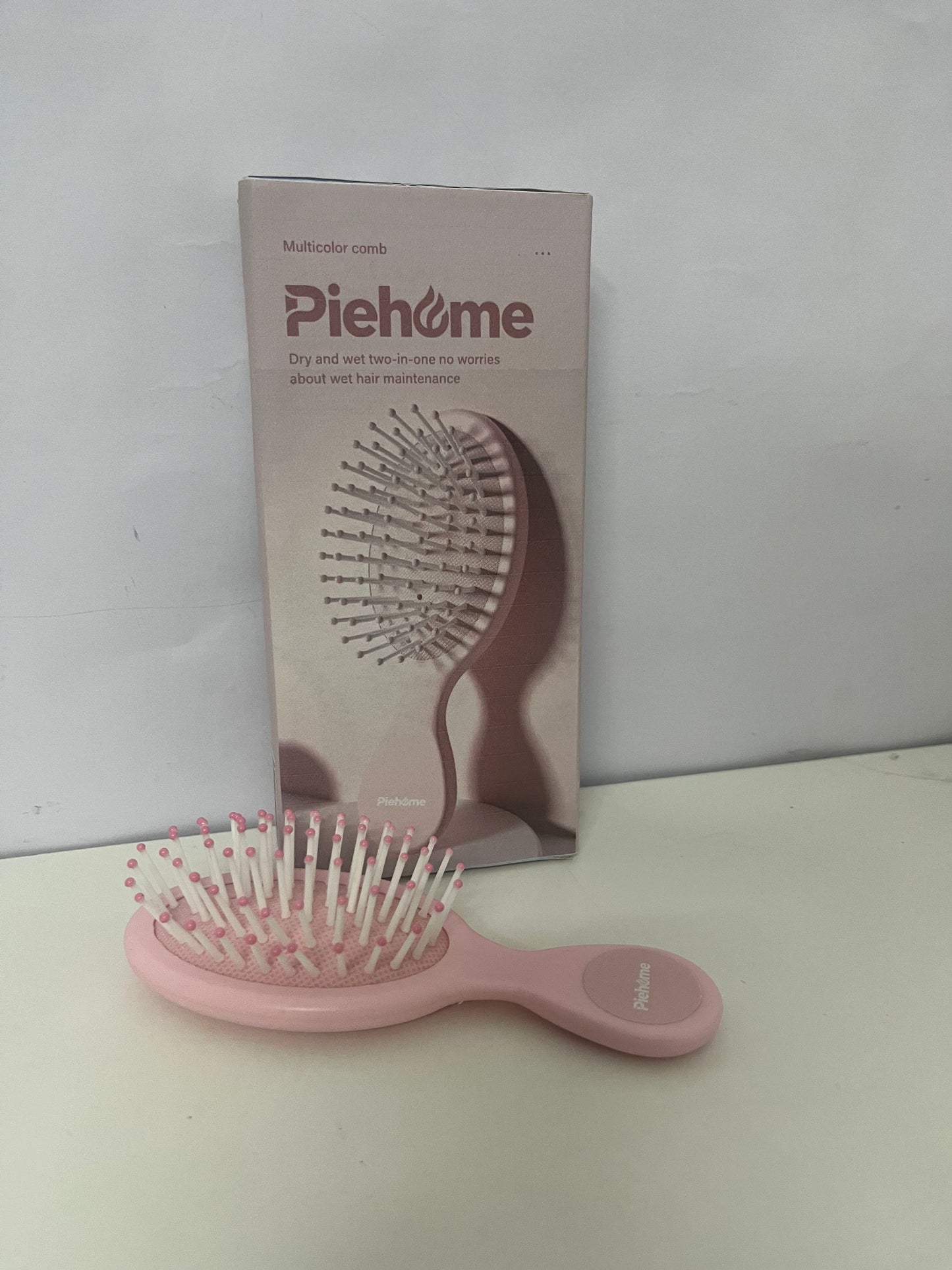 [Piehome Combs]——Piehome Mini Cushion Hairbrush - Anti-Static, Wet & Dry Use, Portable Detangling Brush for Kids & Adults