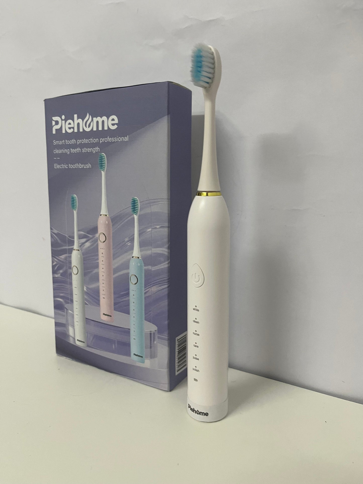 【Piehome Electrical toothbrushes】——Piehome Sonic Electric Toothbrush - 6 Cleaning Modes, Gum Care & Teeth Whitening, Waterproof Rechargeable Toothbrush for Adults & Couples