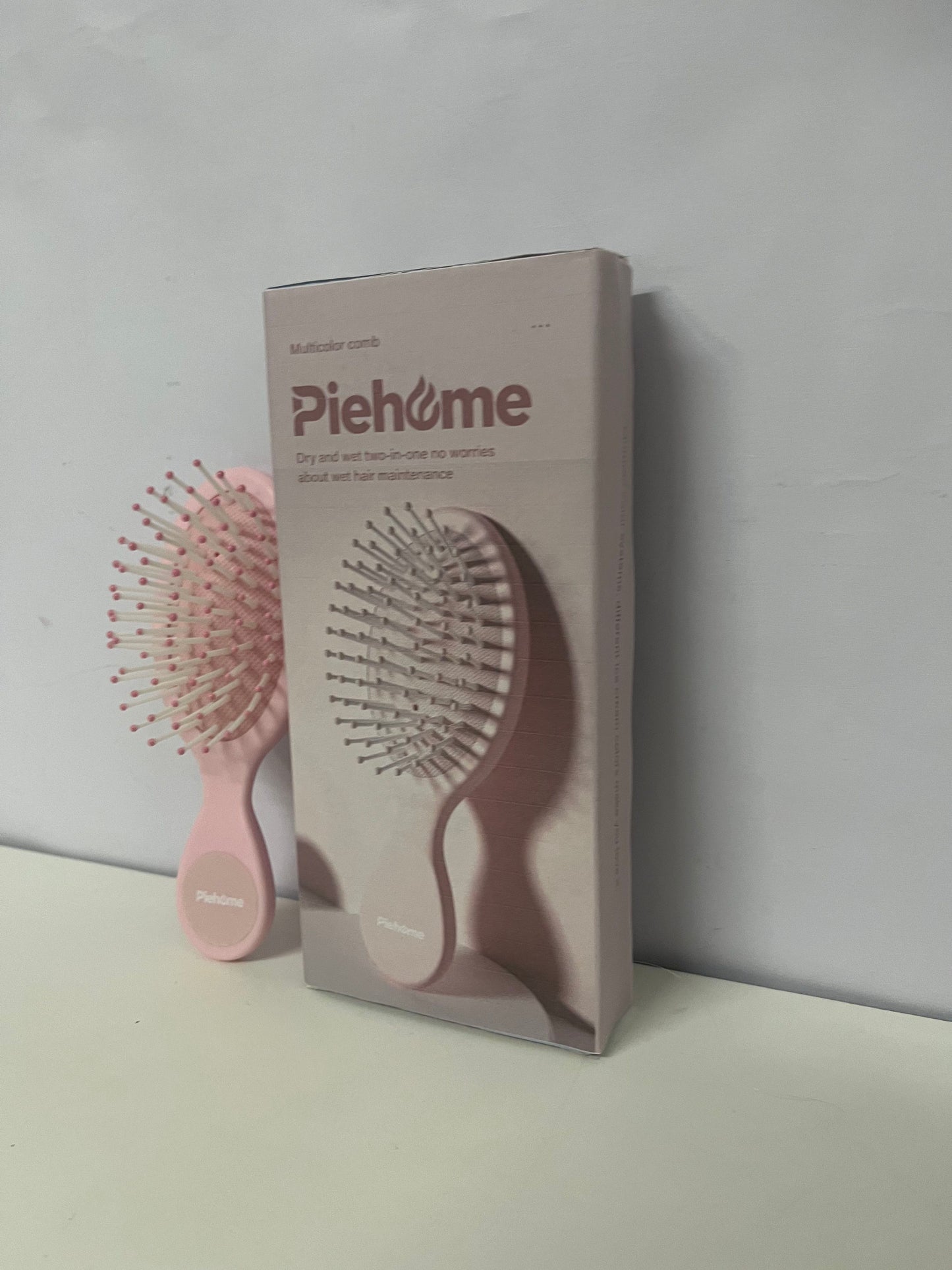 [Piehome Combs]——Piehome Mini Cushion Hairbrush - Anti-Static, Wet & Dry Use, Portable Detangling Brush for Kids & Adults