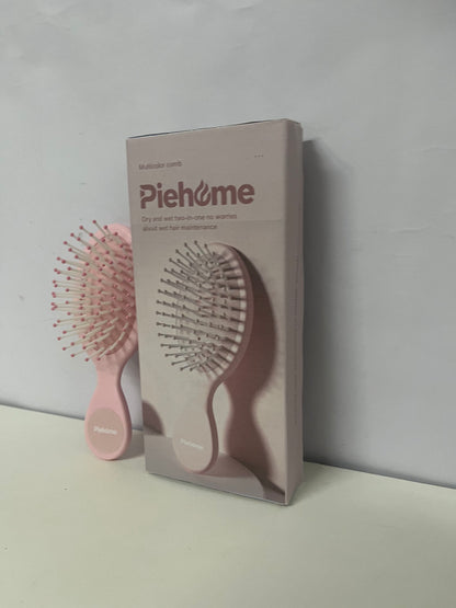 [Piehome Combs]——Piehome Mini Cushion Hairbrush - Anti-Static, Wet & Dry Use, Portable Detangling Brush for Kids & Adults