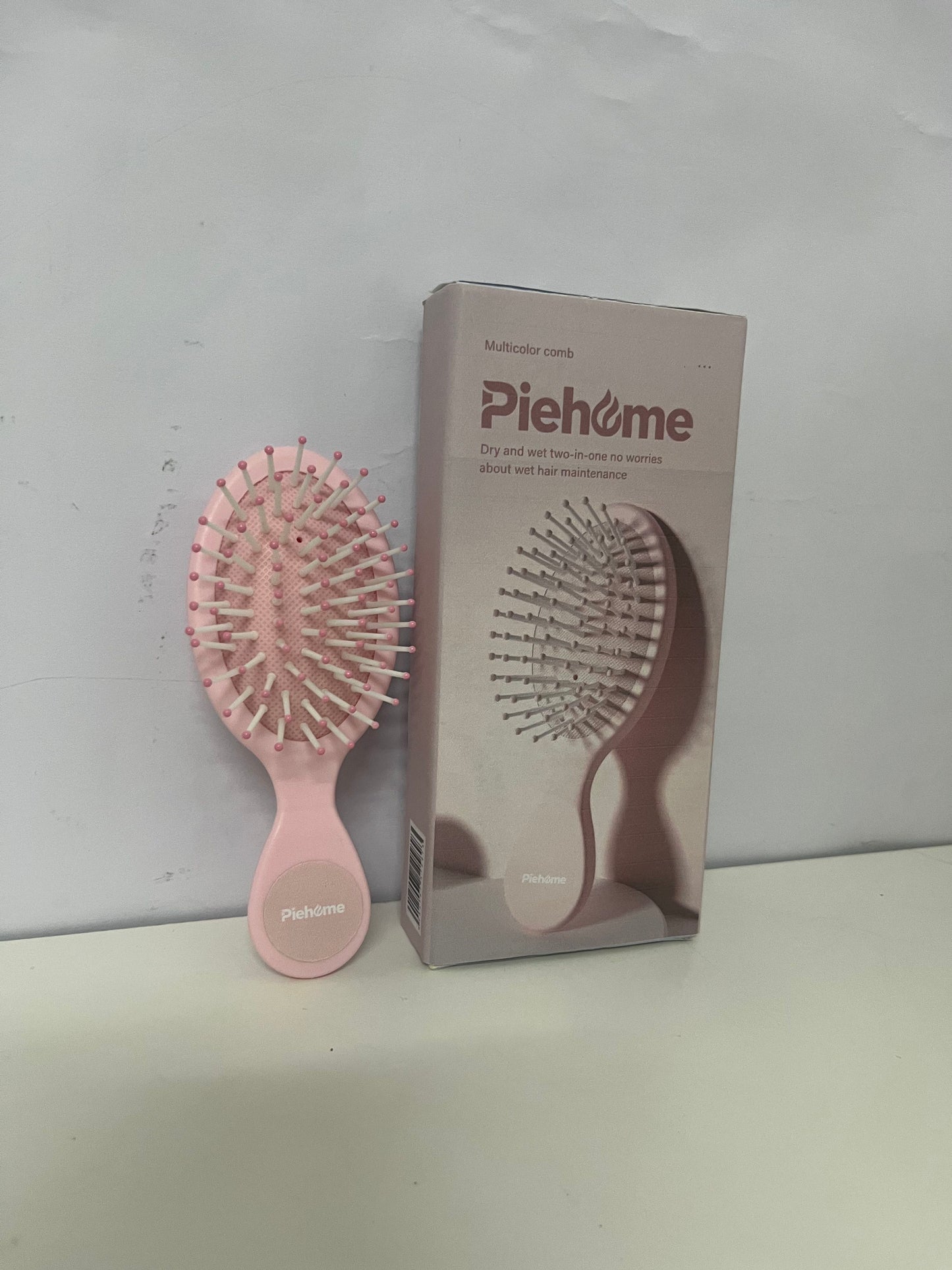 [Piehome Combs]——Piehome Mini Cushion Hairbrush - Anti-Static, Wet & Dry Use, Portable Detangling Brush for Kids & Adults
