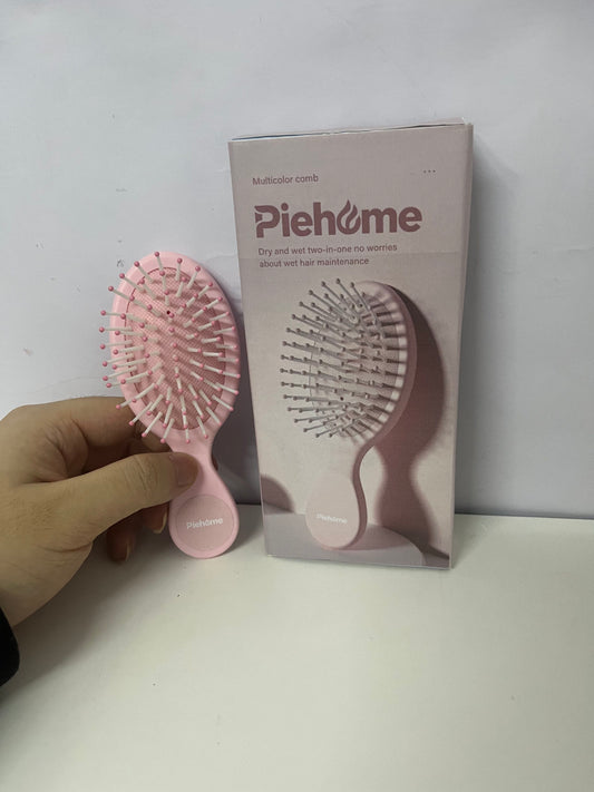 [Piehome Combs]——Piehome Mini Cushion Hairbrush - Anti-Static, Wet & Dry Use, Portable Detangling Brush for Kids & Adults