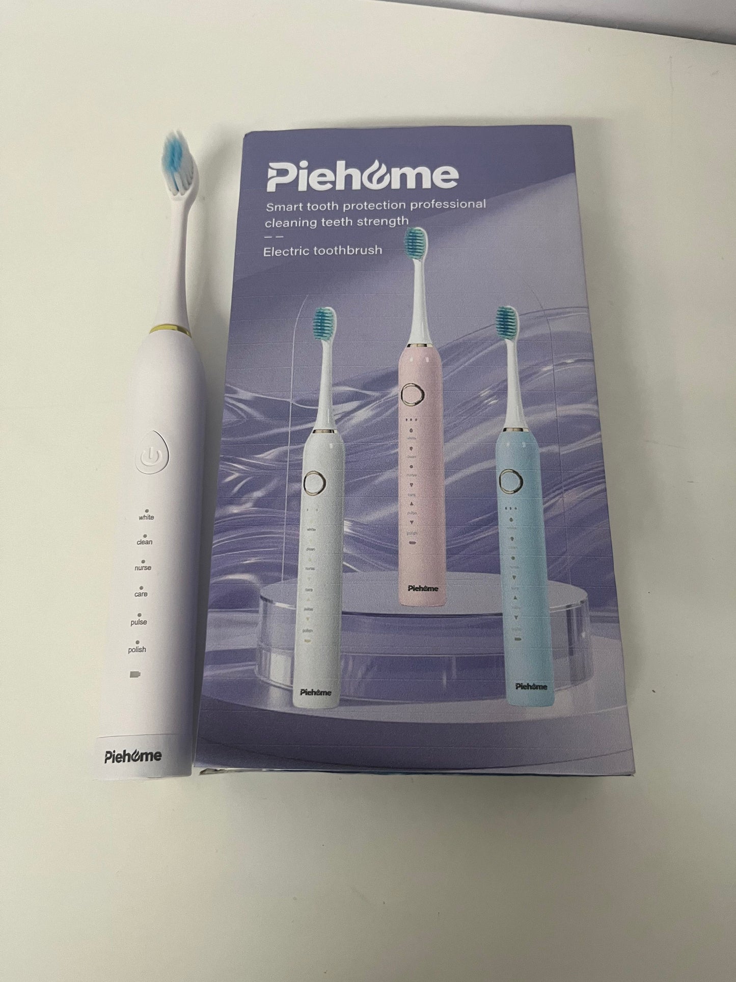 【Piehome Electrical toothbrushes】——Piehome Sonic Electric Toothbrush - 6 Cleaning Modes, Gum Care & Teeth Whitening, Waterproof Rechargeable Toothbrush for Adults & Couples