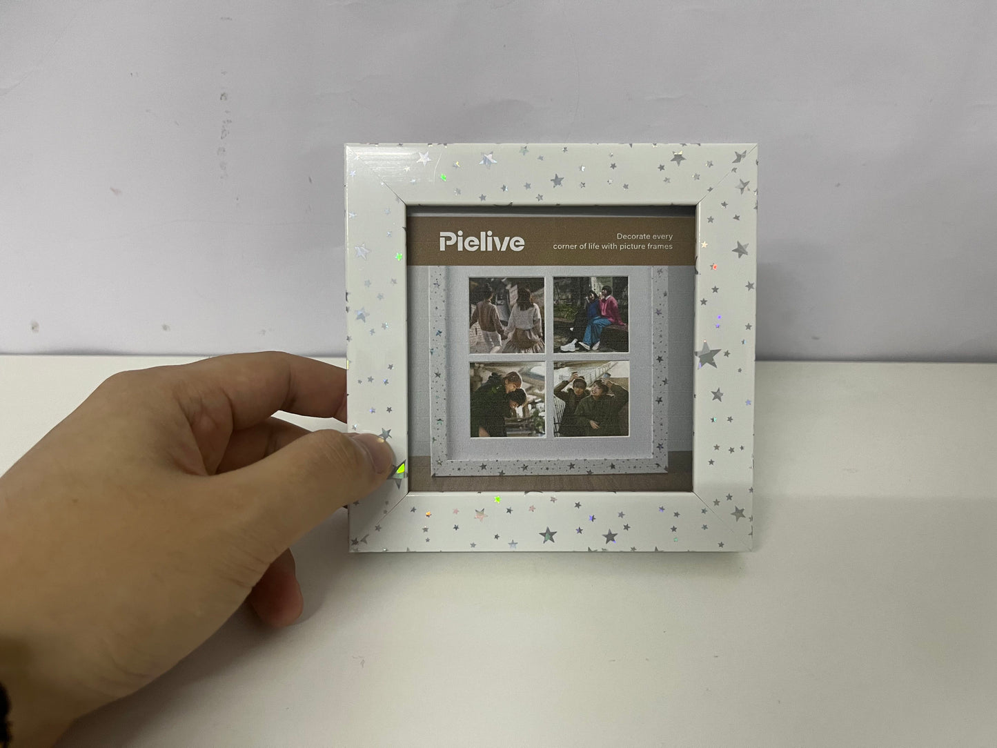 [Pielive Picture frames]——Pielive Starlight 4-Opening Collage Frame - Cute Desktop Picture Display Frame