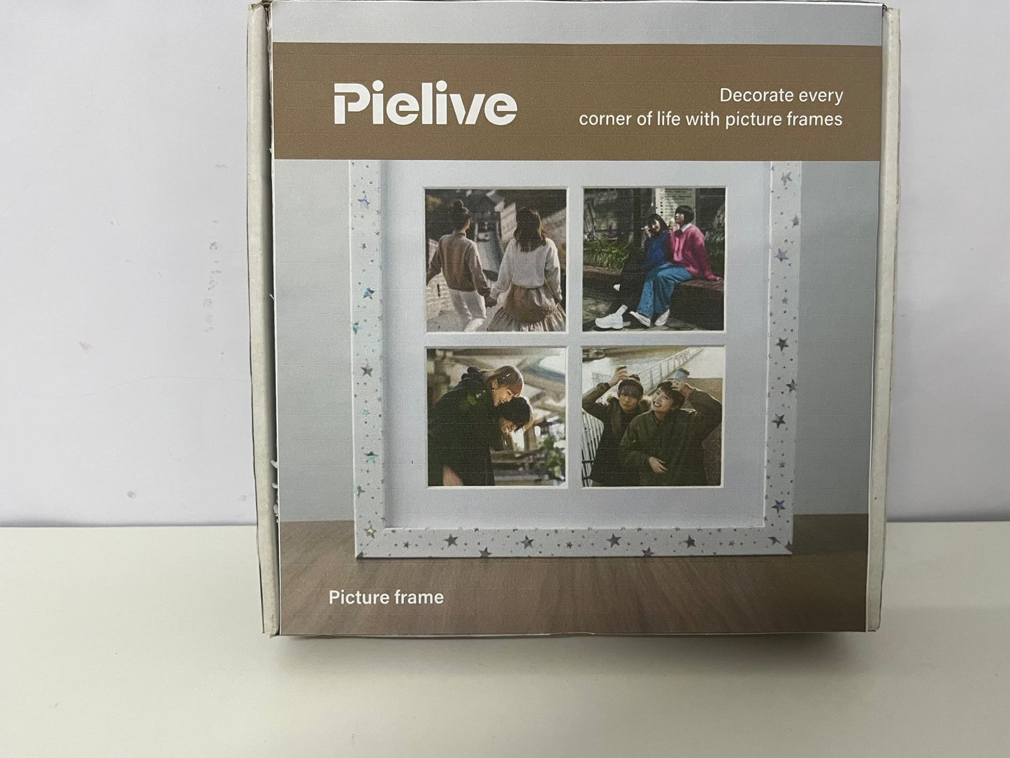 [Pielive Picture frames]——Pielive Starlight 4-Opening Collage Frame - Cute Desktop Picture Display Frame