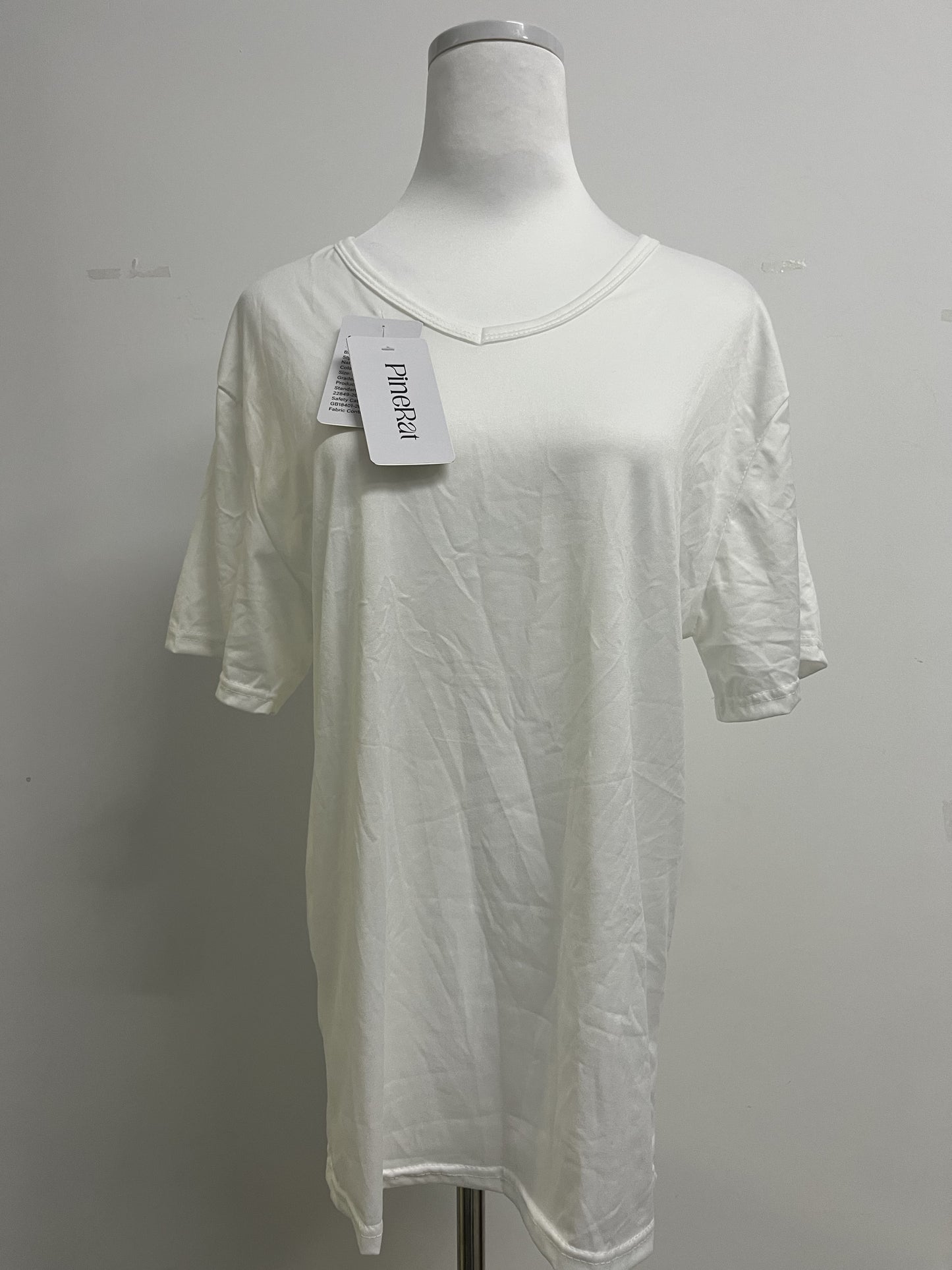 PineRat Womens Summer Cotton Tops Basic Short Sleeve Shirts Casual V Neck T Shirt Comfy Trendy Tees