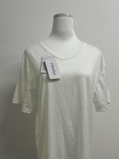 PineRat Womens Summer Cotton Tops Basic Short Sleeve Shirts Casual V Neck T Shirt Comfy Trendy Tees