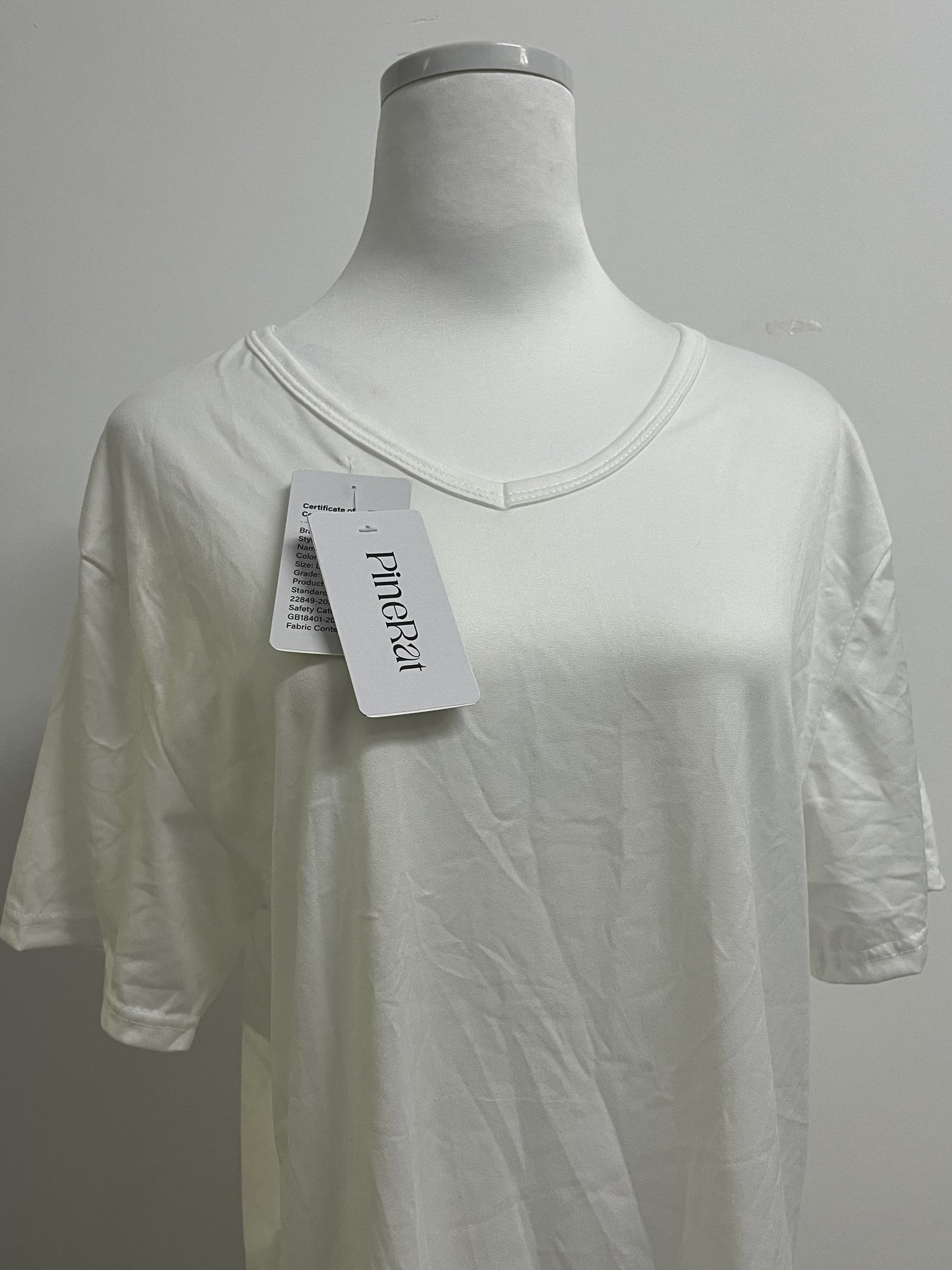 PineRat Womens Summer Cotton Tops Basic Short Sleeve Shirts Casual V Neck T Shirt Comfy Trendy Tees