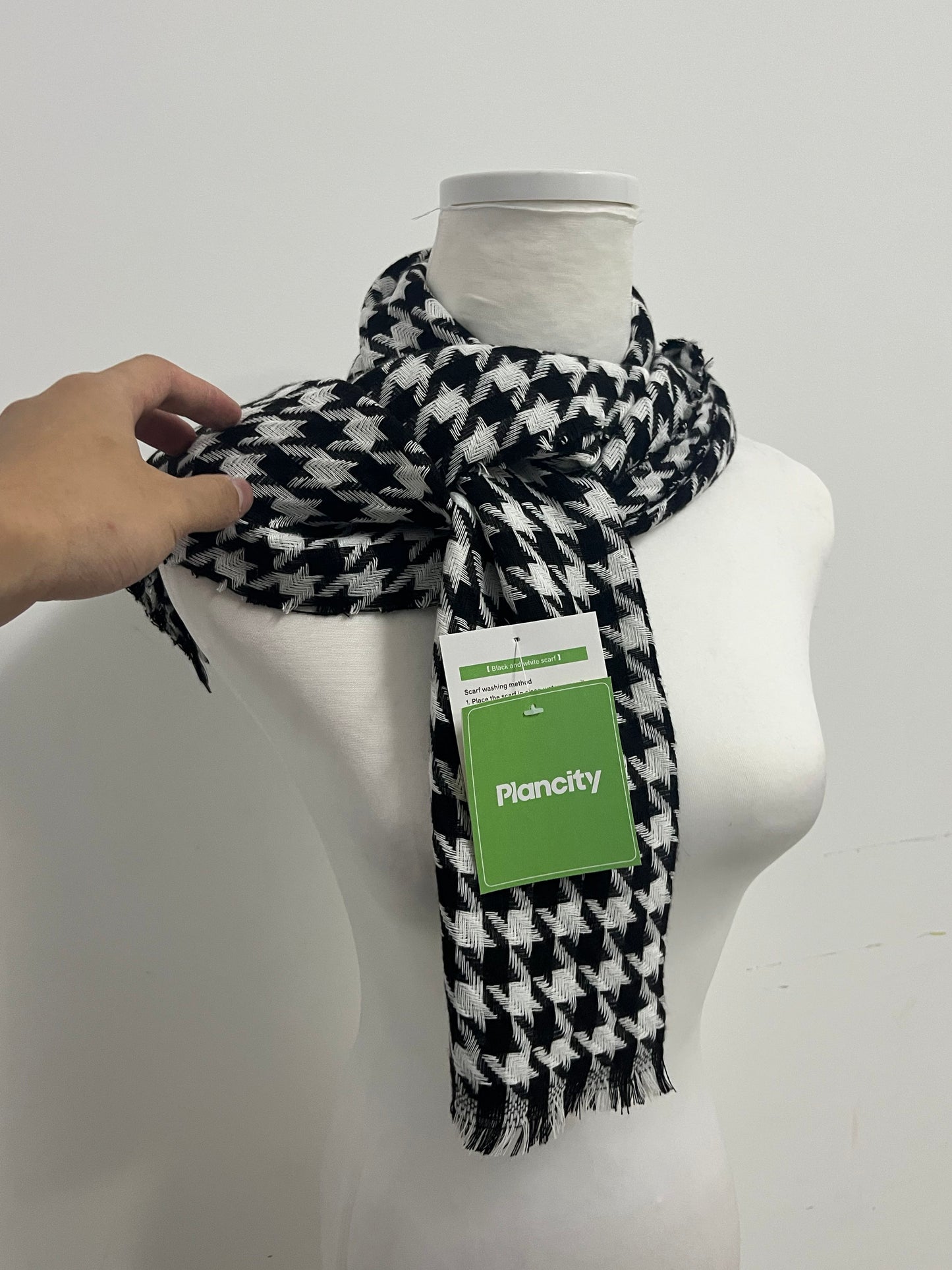 Plancity Classic Houndstooth Scarf, Autumn and Winter Warm & Versatile Fashion Scarf