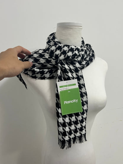 Plancity Classic Houndstooth Scarf, Autumn and Winter Warm & Versatile Fashion Scarf