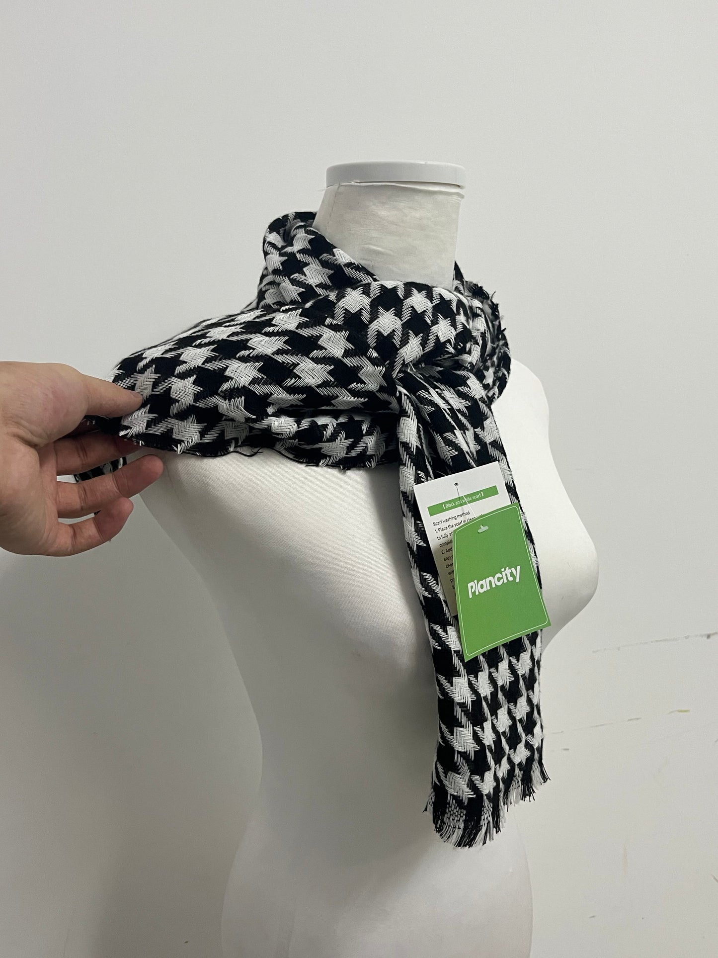 Plancity Classic Houndstooth Scarf, Autumn and Winter Warm & Versatile Fashion Scarf