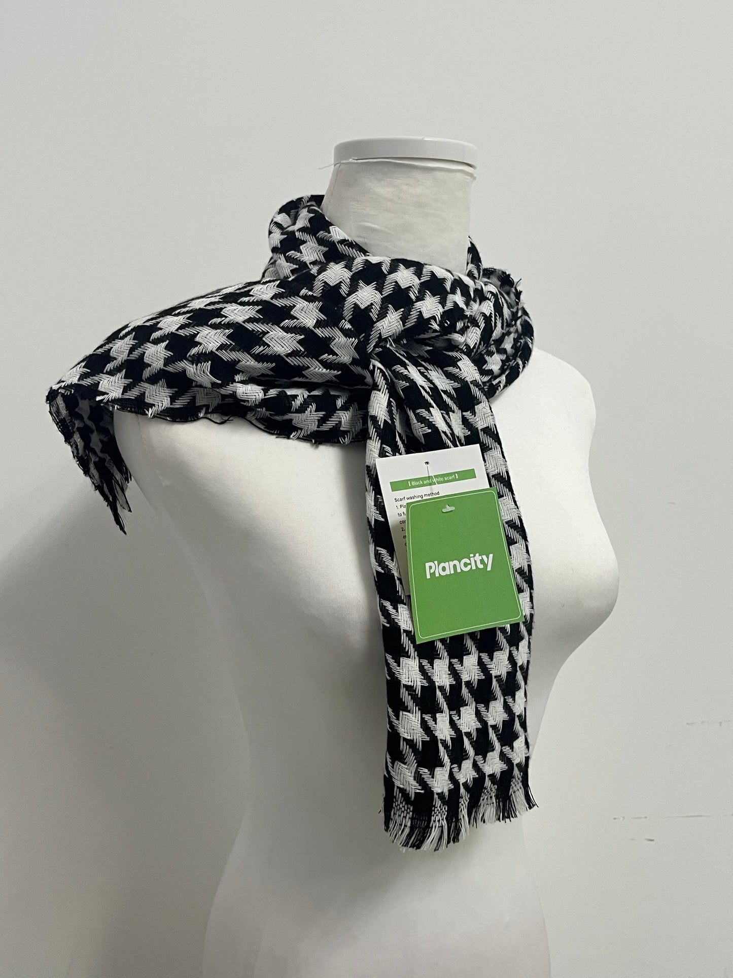 Plancity Classic Houndstooth Scarf, Autumn and Winter Warm & Versatile Fashion Scarf