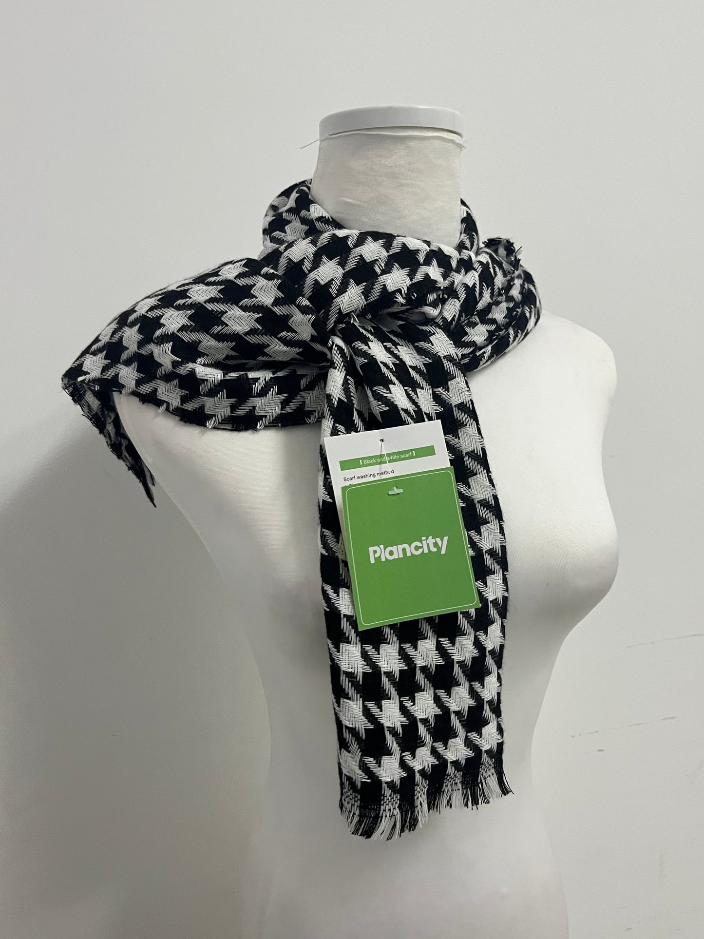Plancity Classic Houndstooth Scarf, Autumn and Winter Warm & Versatile Fashion Scarf
