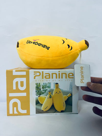 Planine Banana Plush Pillow Stuffed Banana Plushie Cute Fruit Toy for Kids, 13.7 inch