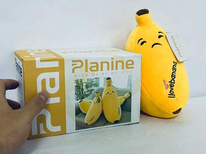 Planine Banana Plush Pillow Stuffed Banana Plushie Cute Fruit Toy for Kids, 13.7 inch