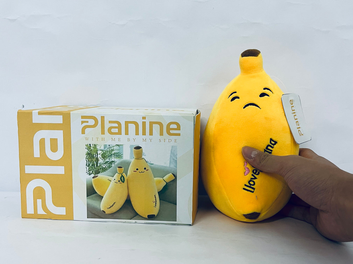 Planine Banana Plush Pillow Stuffed Banana Plushie Cute Fruit Toy for Kids, 13.7 inch