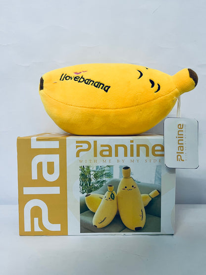 Planine Banana Plush Pillow Stuffed Banana Plushie Cute Fruit Toy for Kids, 13.7 inch