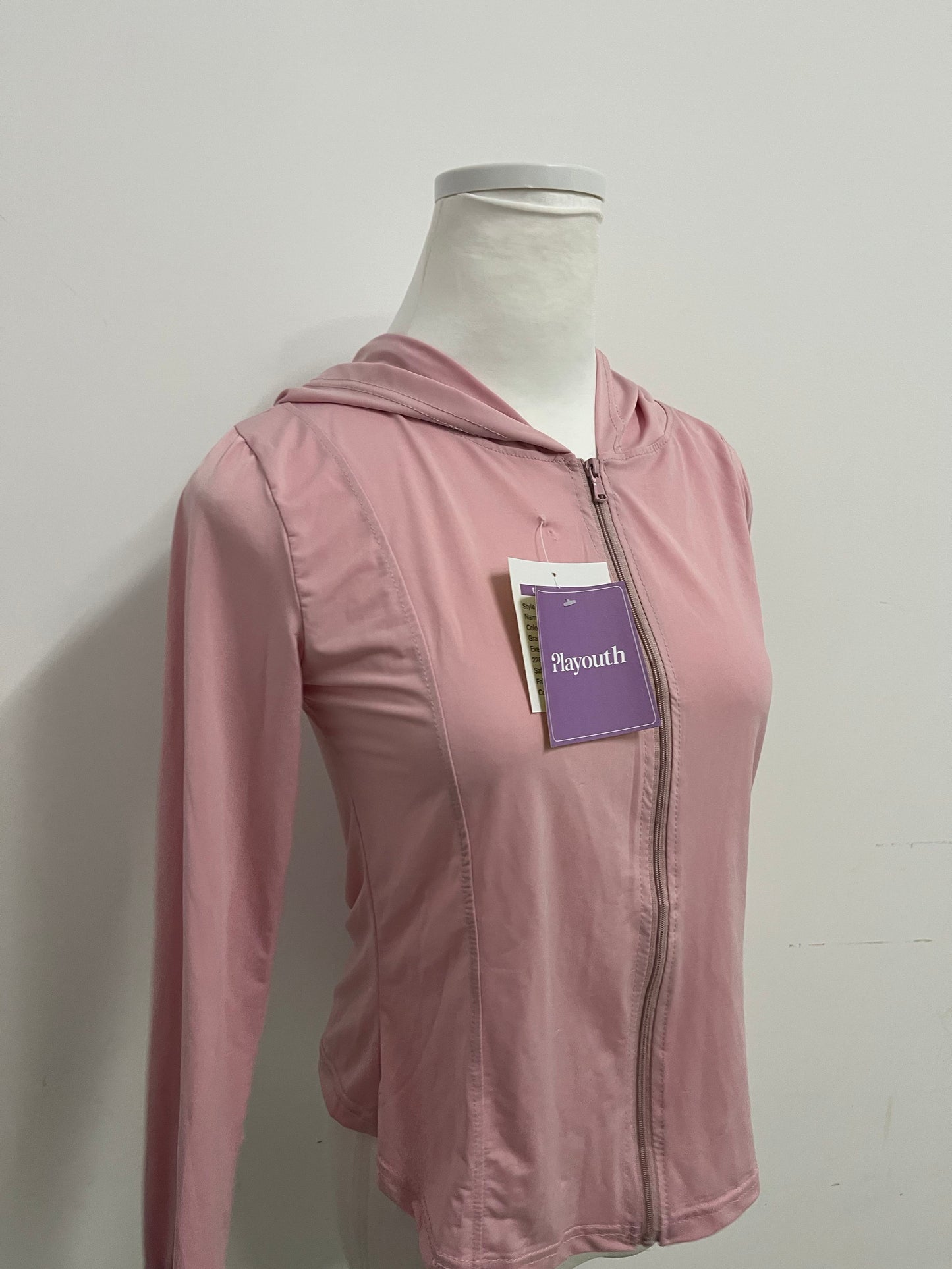 Playouth Pink Athletic Shirt - Moisture-Wicking Hooded Jacket for Active Lifestyles