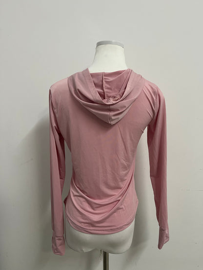 Playouth Pink Athletic Shirt - Moisture-Wicking Hooded Jacket for Active Lifestyles