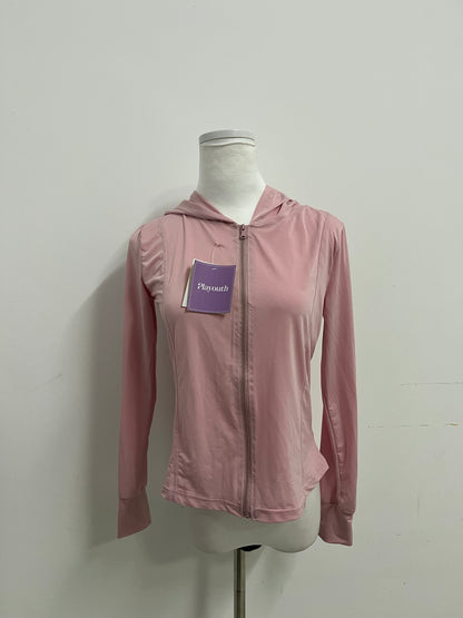 Playouth Pink Athletic Shirt - Moisture-Wicking Hooded Jacket for Active Lifestyles