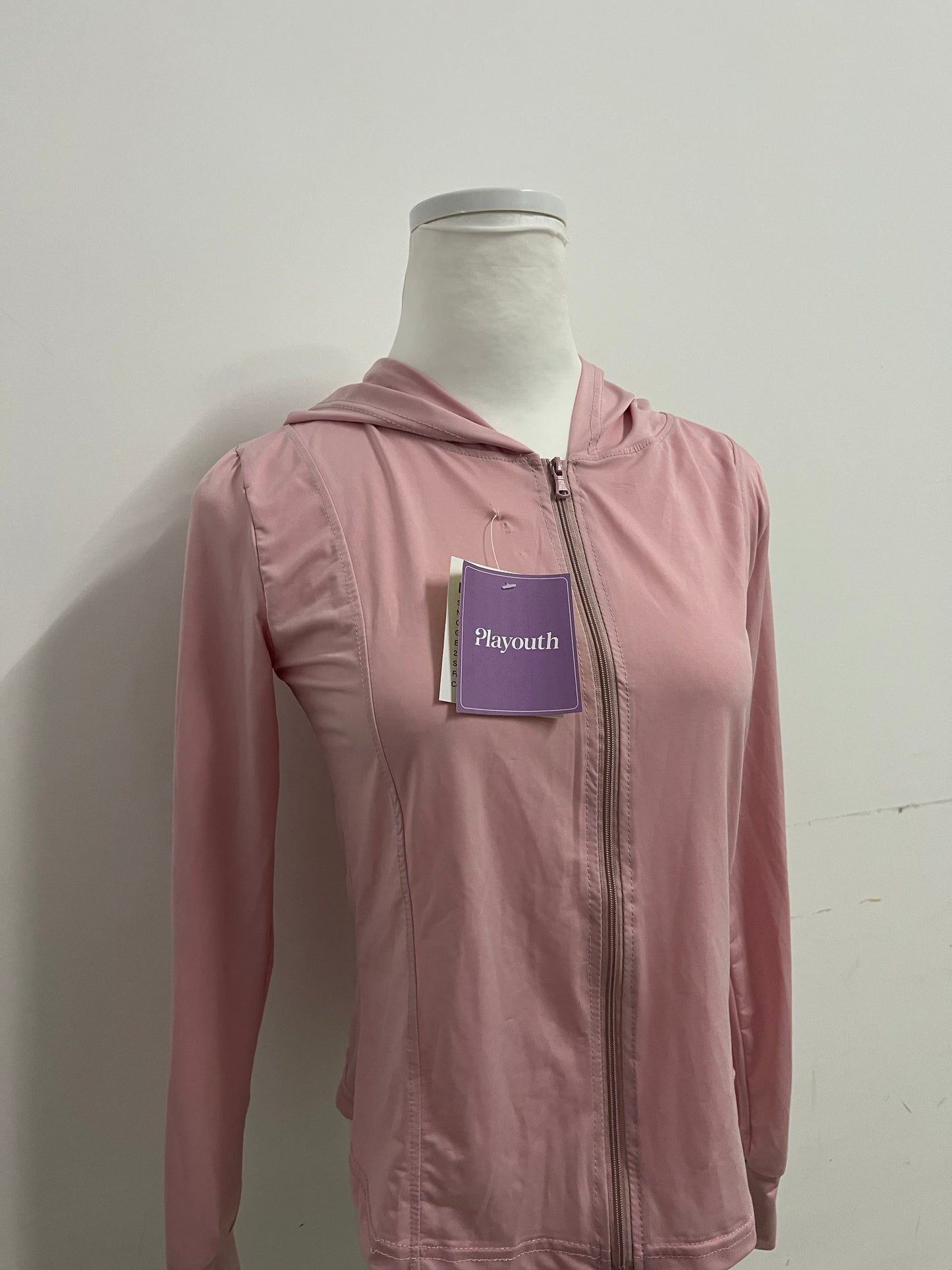 Playouth Pink Athletic Shirt - Moisture-Wicking Hooded Jacket for Active Lifestyles