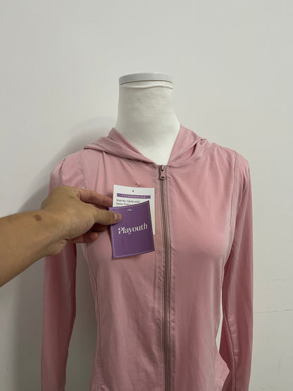 Playouth Pink Athletic Shirt - Moisture-Wicking Hooded Jacket for Active Lifestyles