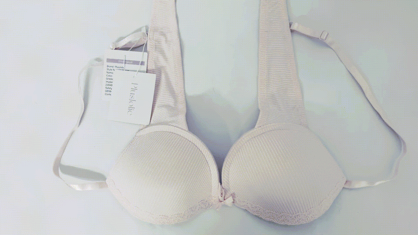 PlusJolie Underwear Women's Tailored Underwire Molded Plunge T-Shirt Bra