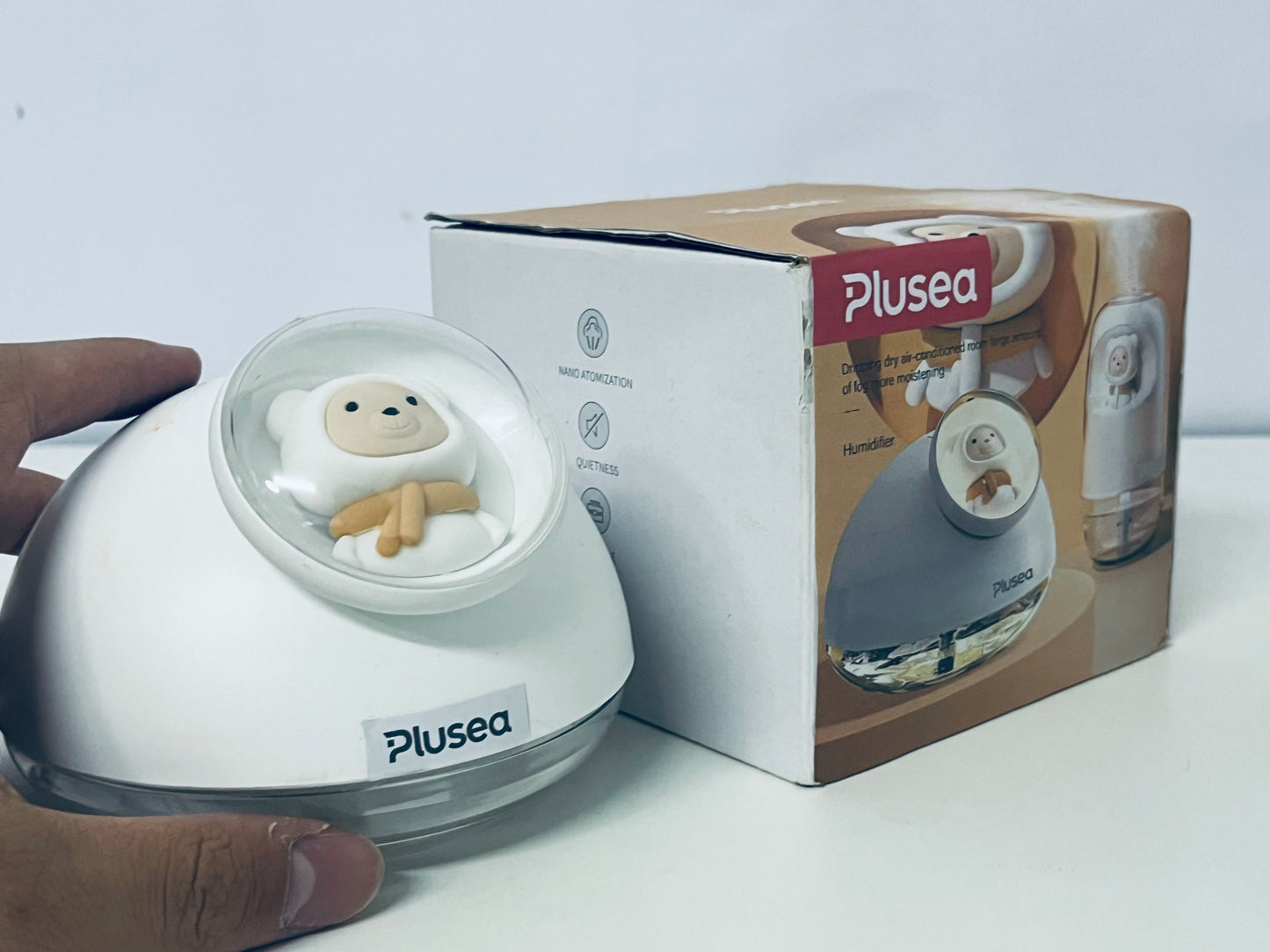 Plusea Cute Bear Humidifier Fine Mist Quiet Humidification An Air Nourishing Companion for Home and Office