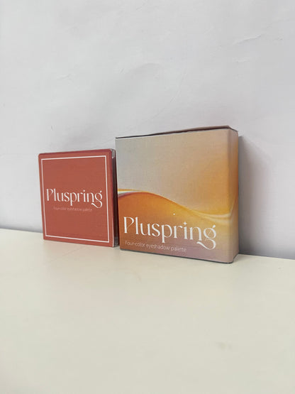 Pluspring 4-Color Eyeshadow Palette Warm Brown Versatile Pigmented & Long-Lasting A Daily Essential for Eye Makeup