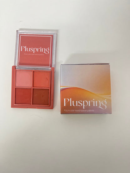 Pluspring 4-Color Eyeshadow Palette Warm Brown Versatile Pigmented & Long-Lasting A Daily Essential for Eye Makeup