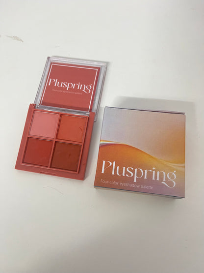 Pluspring 4-Color Eyeshadow Palette Warm Brown Versatile Pigmented & Long-Lasting A Daily Essential for Eye Makeup