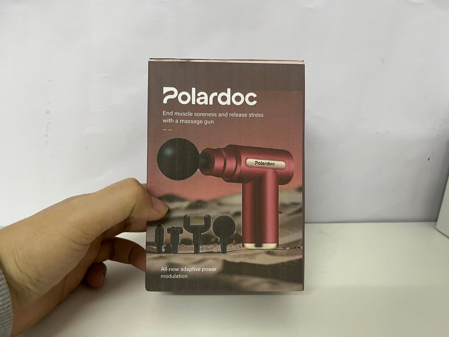 【Polardoc Portable Massage Gun】—— Adaptive Relief for Sore Muscles & Stress