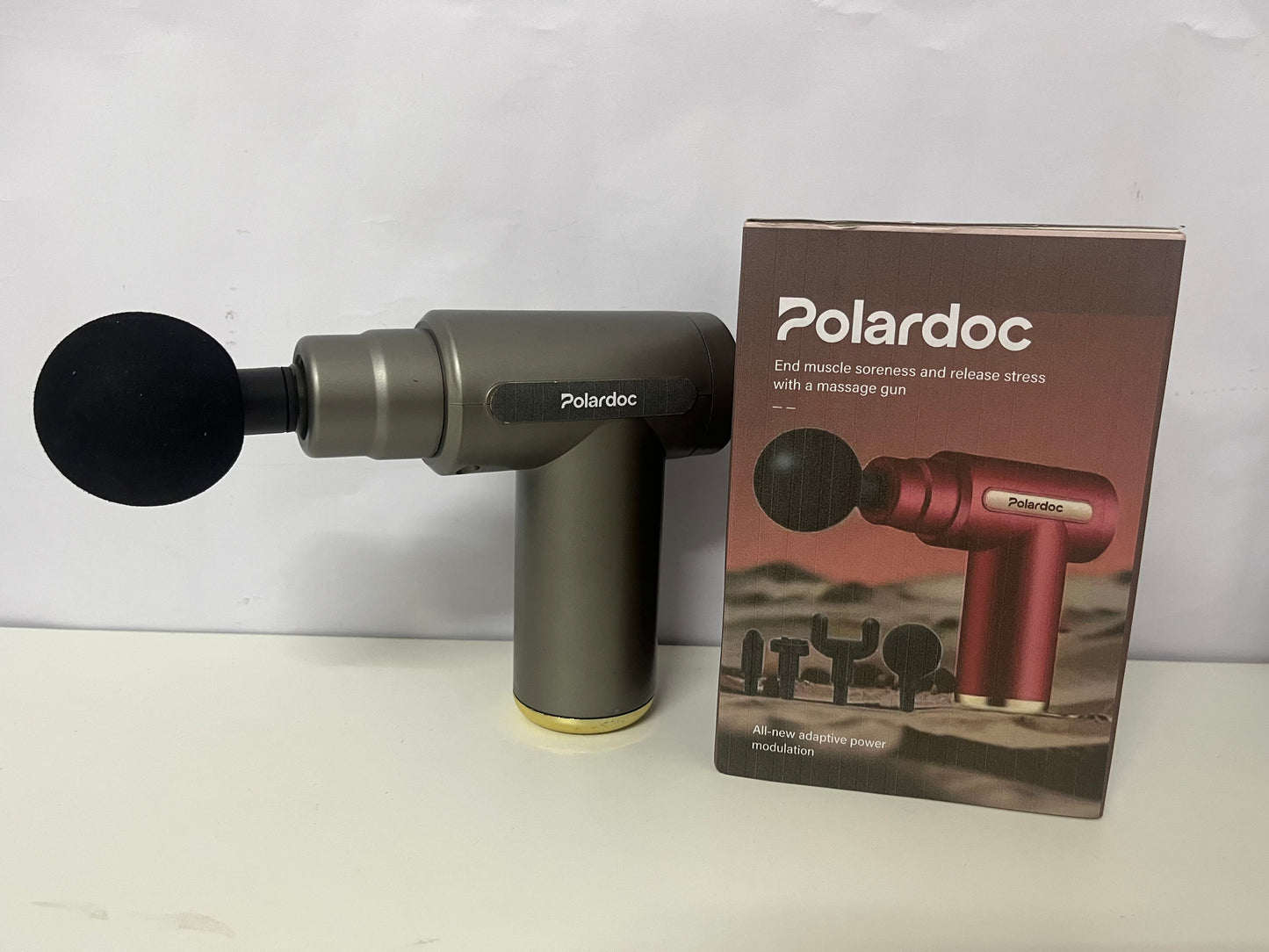 【Polardoc Portable Massage Gun】—— Adaptive Relief for Sore Muscles & Stress