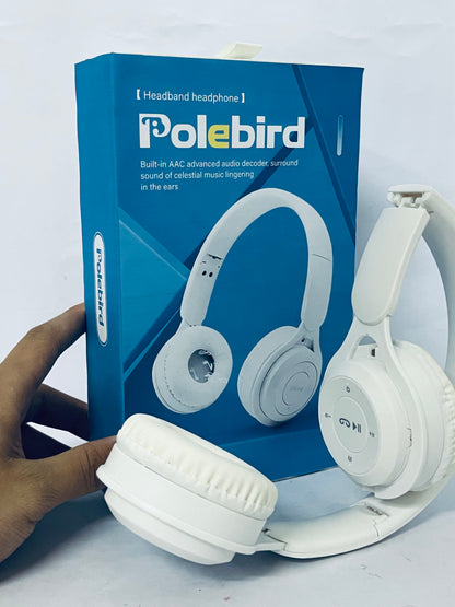 Polebird Upgraded Hybrid Noise Cancelling Headphones with Transparent Modes Wireless Bluetooth with Mic Deep Bass Soft-Earpads Hi-Fi Audio Comfortable Fit Long Playtime for Home Office Travel Over Ear White
