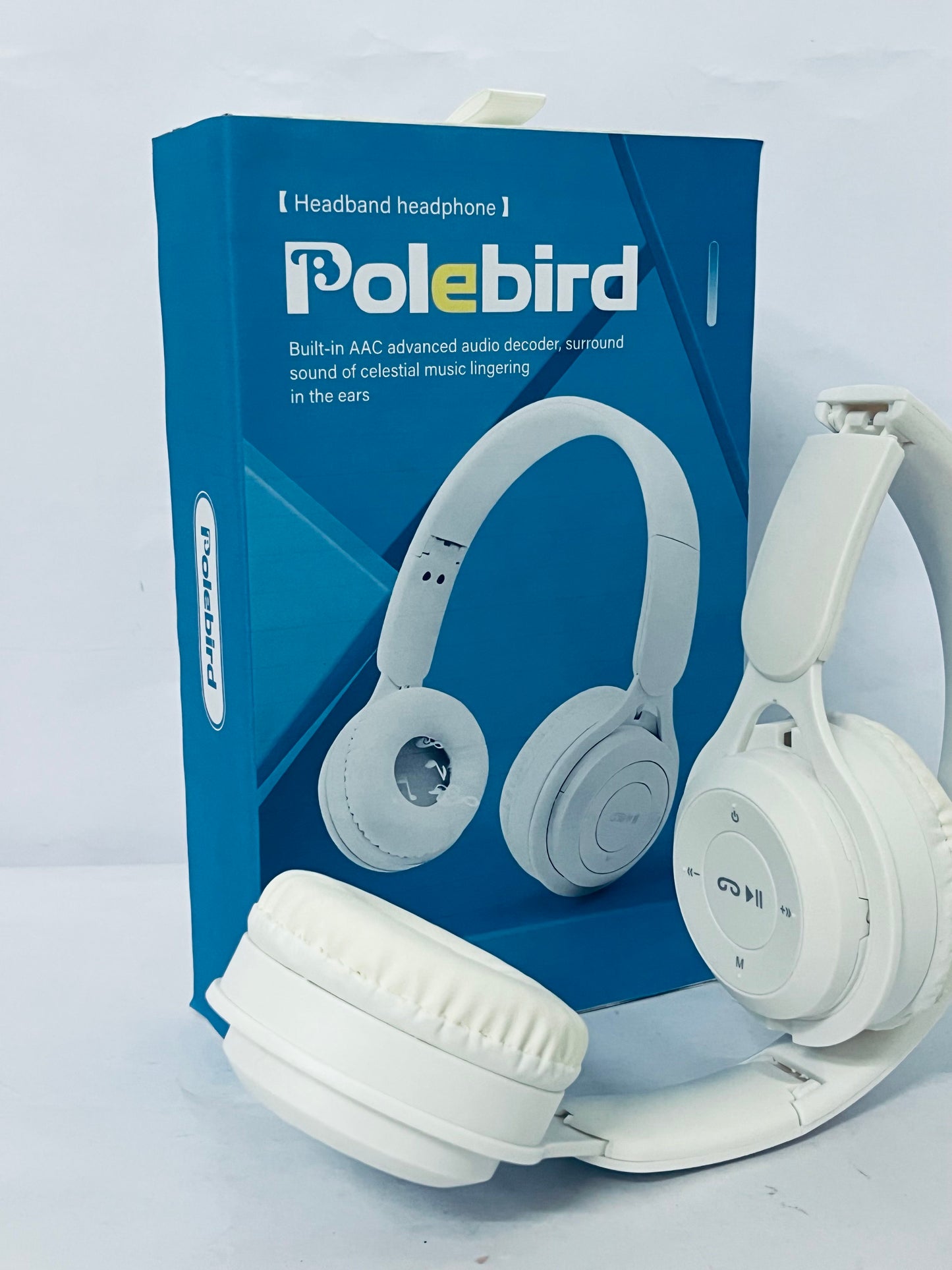 Polebird Upgraded Hybrid Noise Cancelling Headphones with Transparent Modes Wireless Bluetooth with Mic Deep Bass Soft-Earpads Hi-Fi Audio Comfortable Fit Long Playtime for Home Office Travel Over Ear White