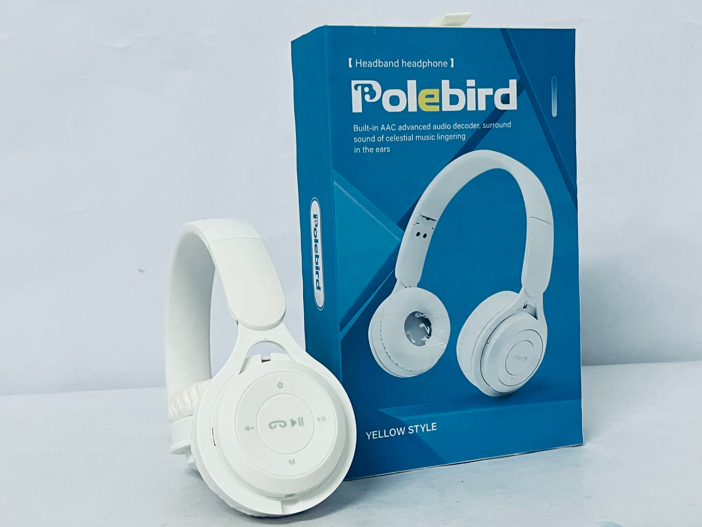 Polebird Upgraded Hybrid Noise Cancelling Headphones with Transparent Modes Wireless Bluetooth with Mic Deep Bass Soft-Earpads Hi-Fi Audio Comfortable Fit Long Playtime for Home Office Travel Over Ear White
