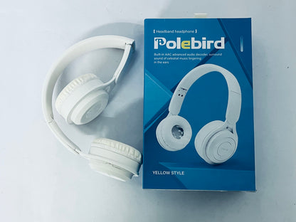 Polebird Upgraded Hybrid Noise Cancelling Headphones with Transparent Modes Wireless Bluetooth with Mic Deep Bass Soft-Earpads Hi-Fi Audio Comfortable Fit Long Playtime for Home Office Travel Over Ear White