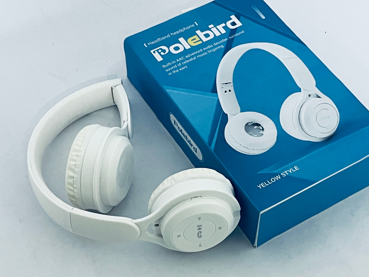 Polebird Upgraded Hybrid Noise Cancelling Headphones with Transparent Modes Wireless Bluetooth with Mic Deep Bass Soft-Earpads Hi-Fi Audio Comfortable Fit Long Playtime for Home Office Travel Over Ear White