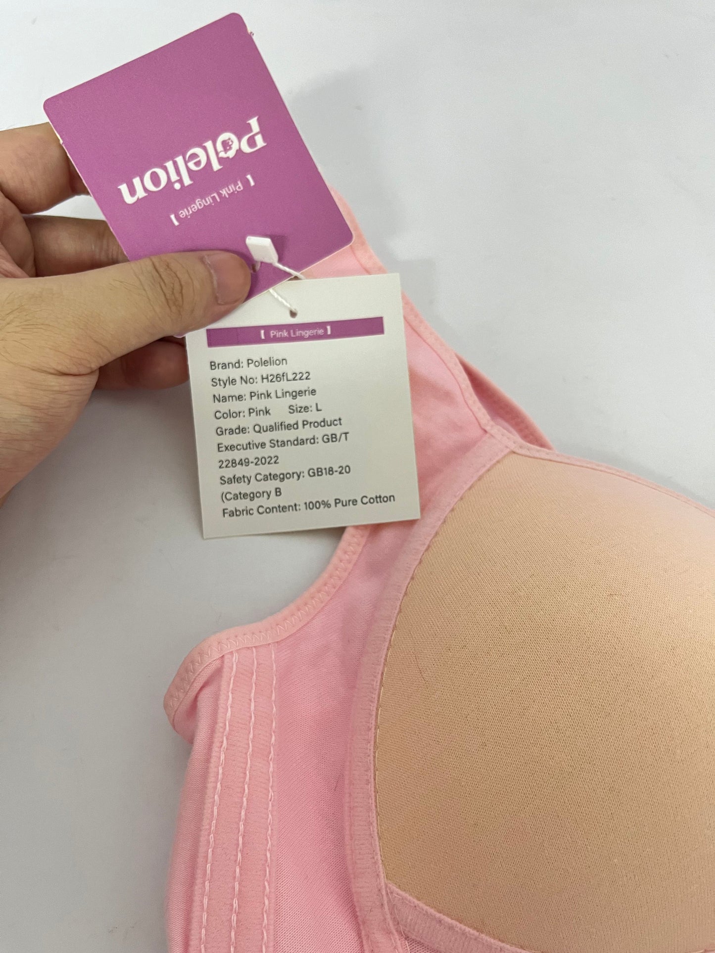 Polelion Women's Pink Comfort Bra with Skin-Friendly Fabric and Supportive Design