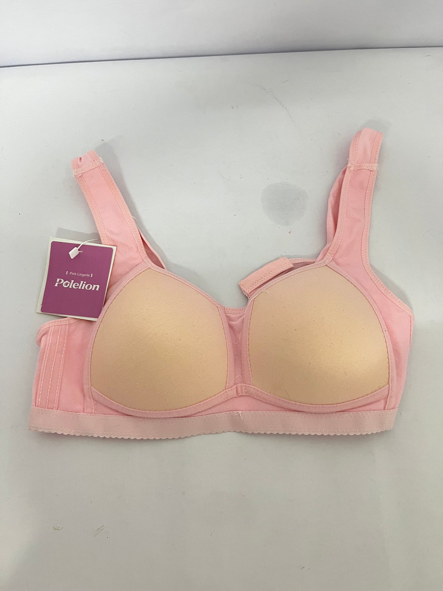 Polelion Women's Pink Comfort Bra with Skin-Friendly Fabric and Supportive Design