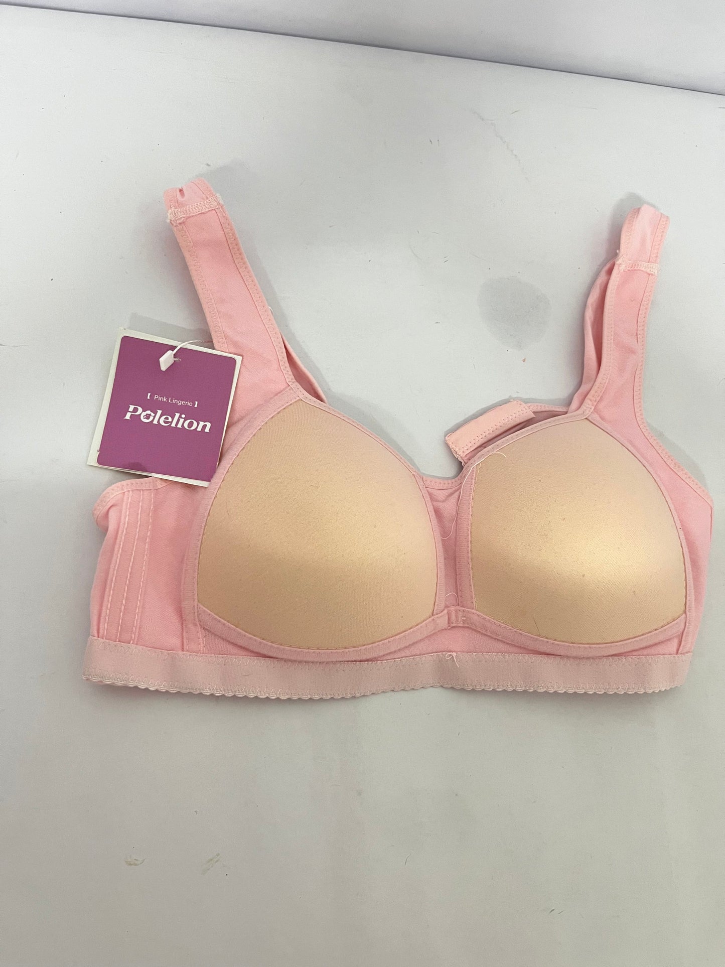 Polelion Women's Pink Comfort Bra with Skin-Friendly Fabric and Supportive Design