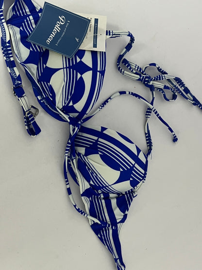 Pollenew Bras Women's Triangle Halter Bikini Top Floral Tie Back Smocked Cute Swimsuit Top