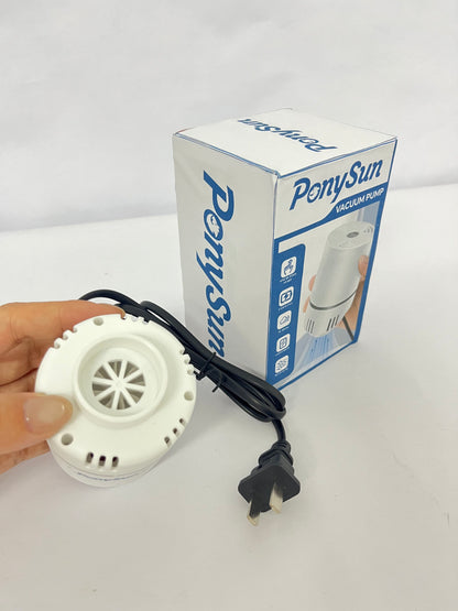 PonySun Electric Pump for Vacuum Bags, Compression Bag Pump for Vacuuming Clothing, Quilts, Portable Storage Bag Pump